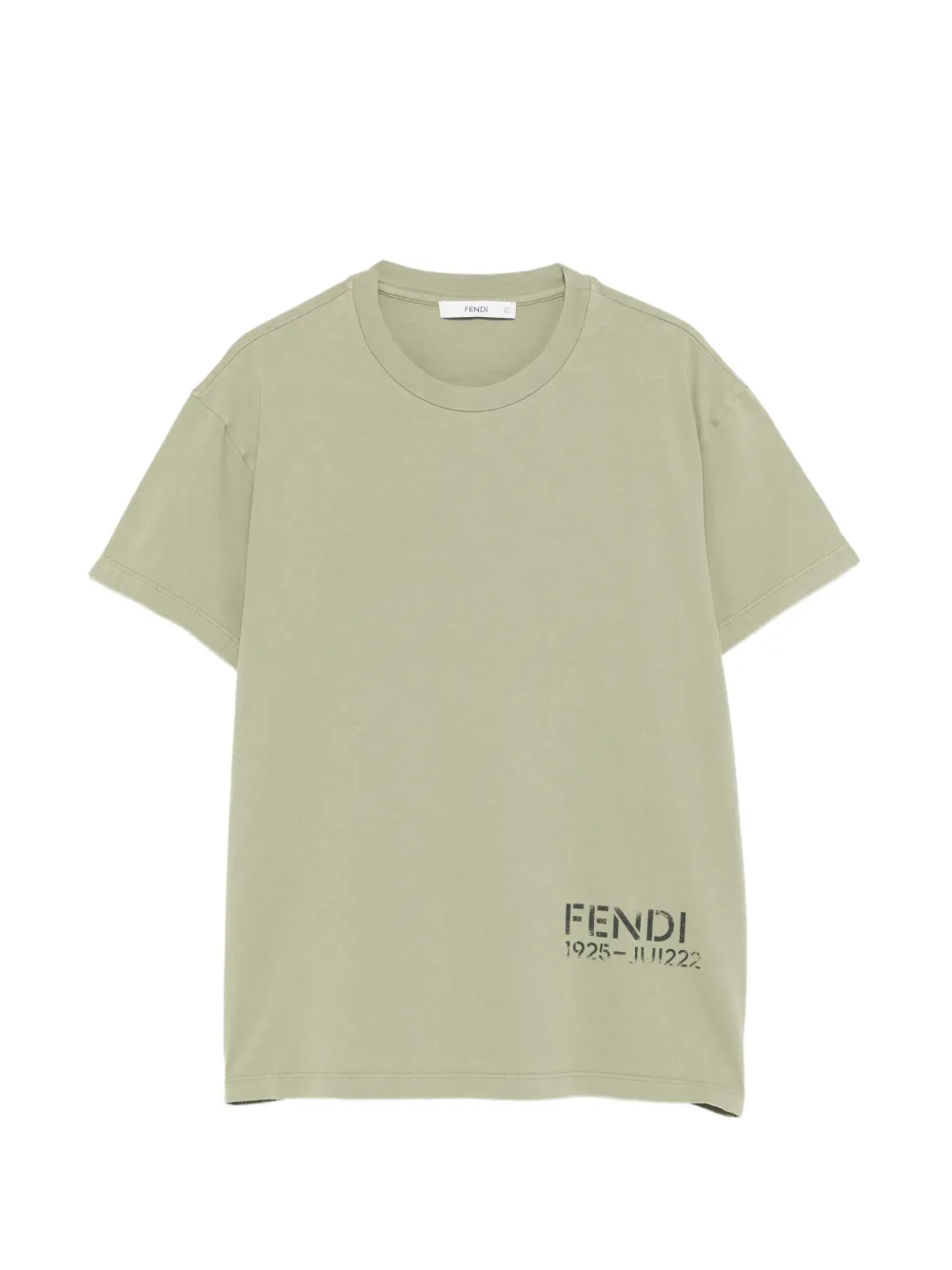 Fendi Kids logo-print T-shirt Groen