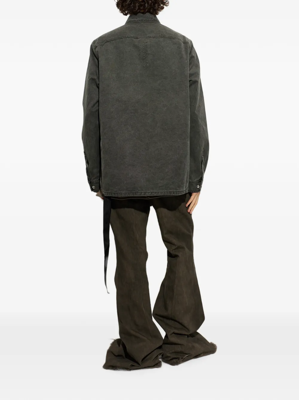 Rick Owens DRKSHDW Button-up denim overhemd Grijs