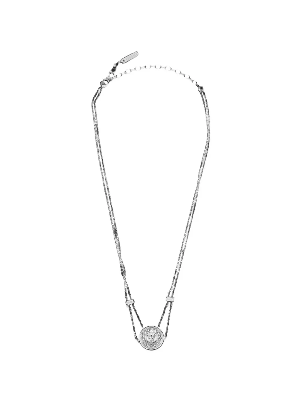Versace bright Medusa crystal necklace - Argento