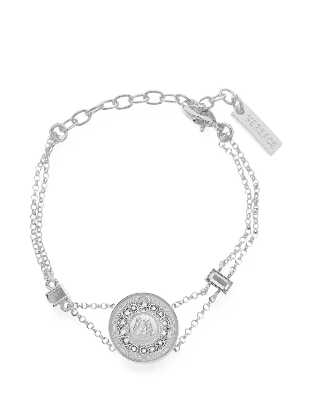 Versace bright Medusa crystal bracelet - Argento
