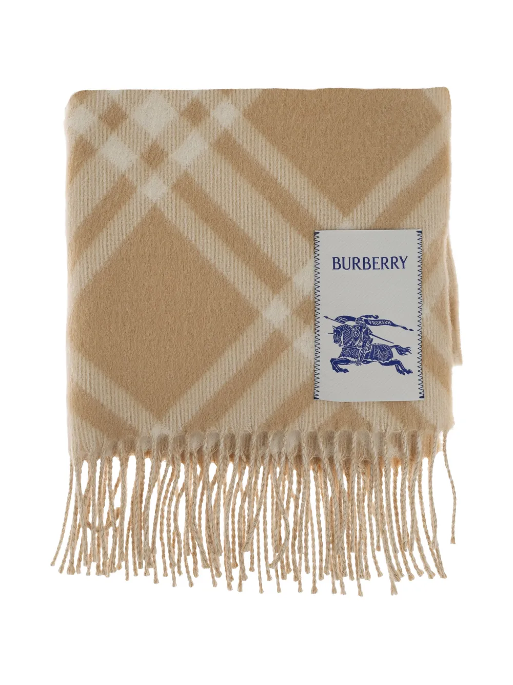 Burberry Check alpaca-wool scarf - Toni neutri