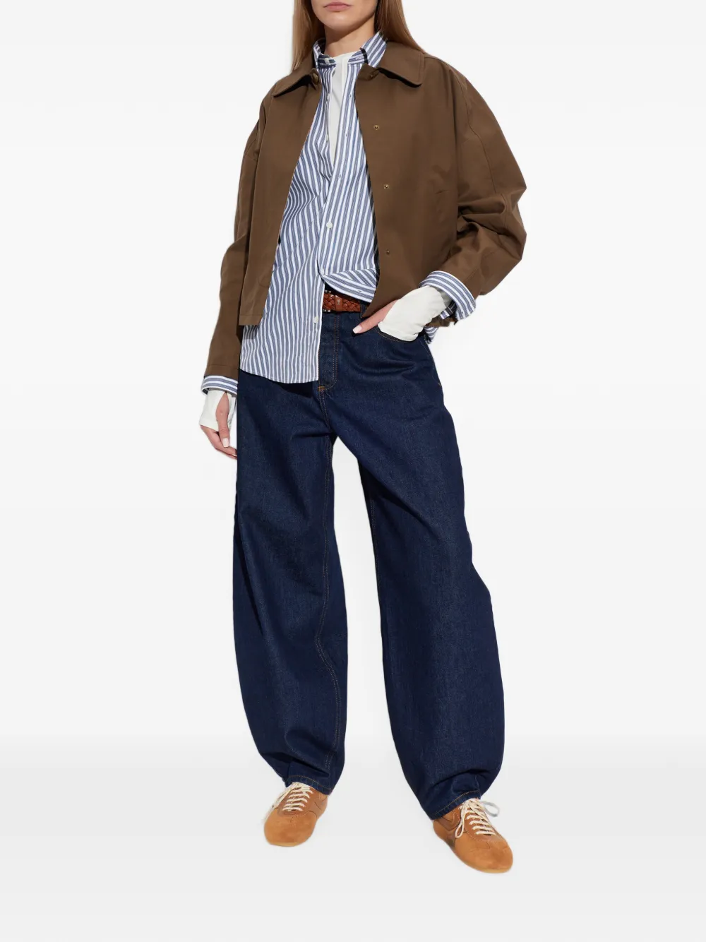 A.P.C. Overhemd met geborduurd logo Blauw