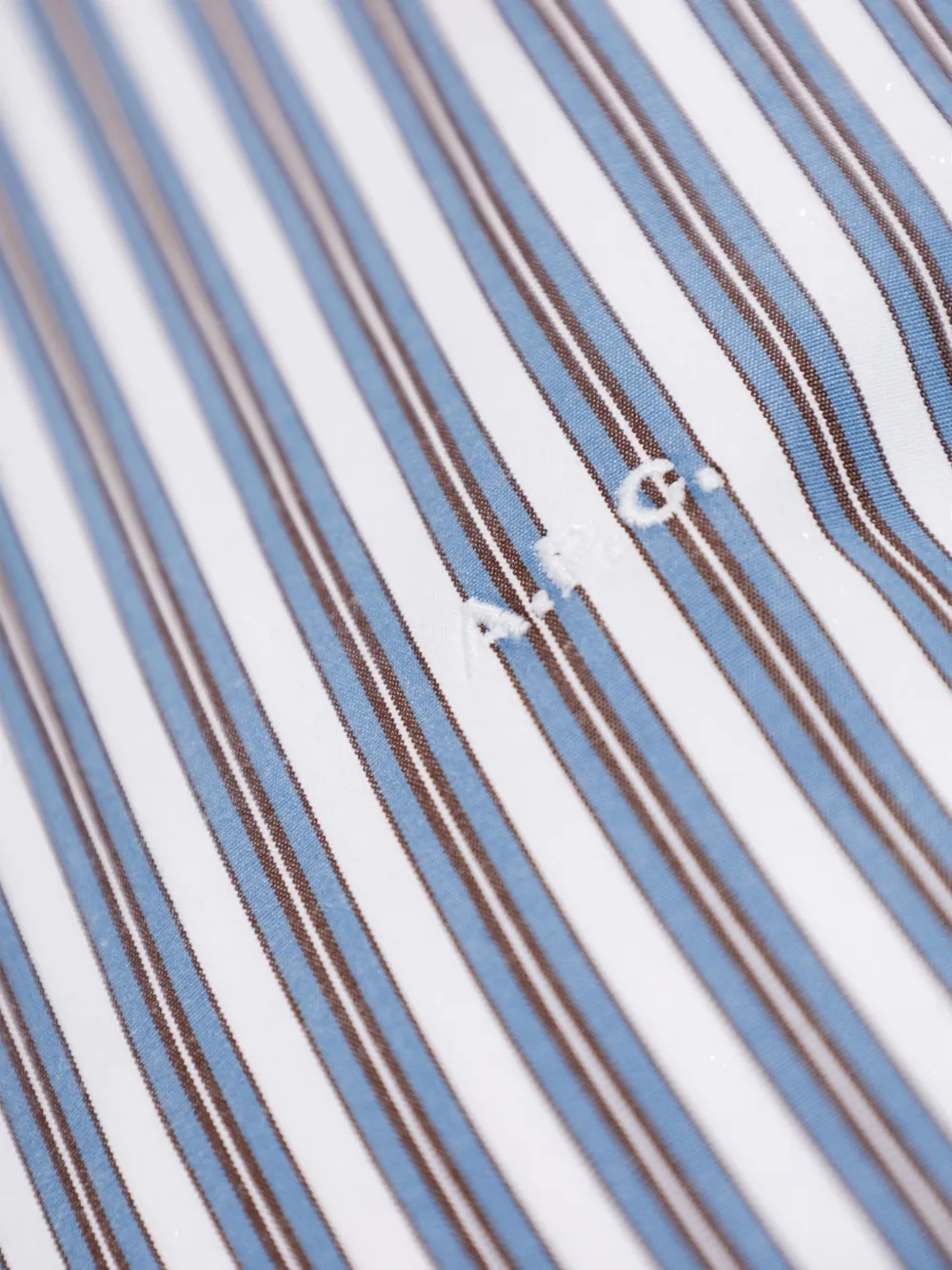 A.P.C. Overhemd met geborduurd logo Blauw