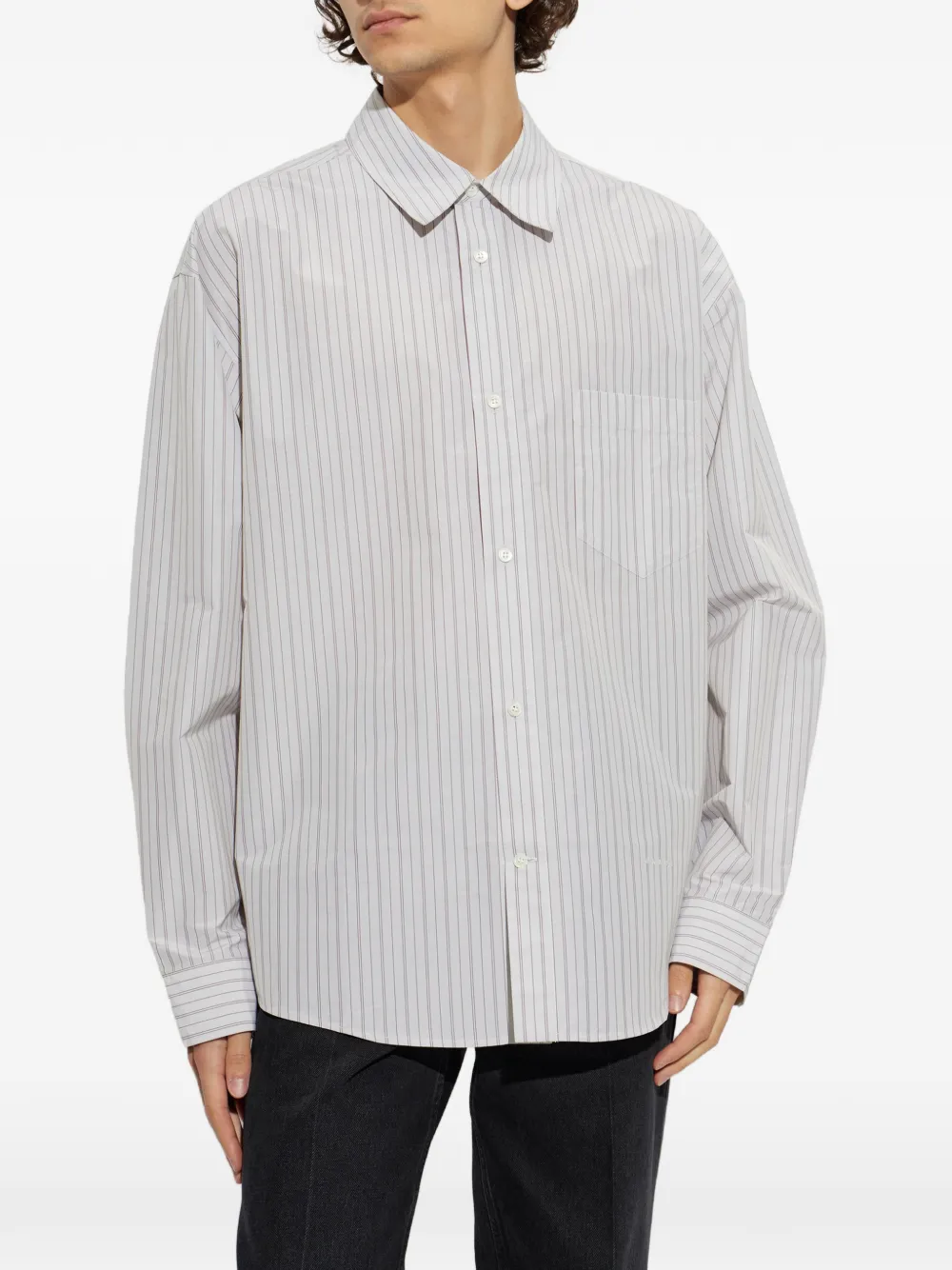 Marni oversized striped shirt Wit
