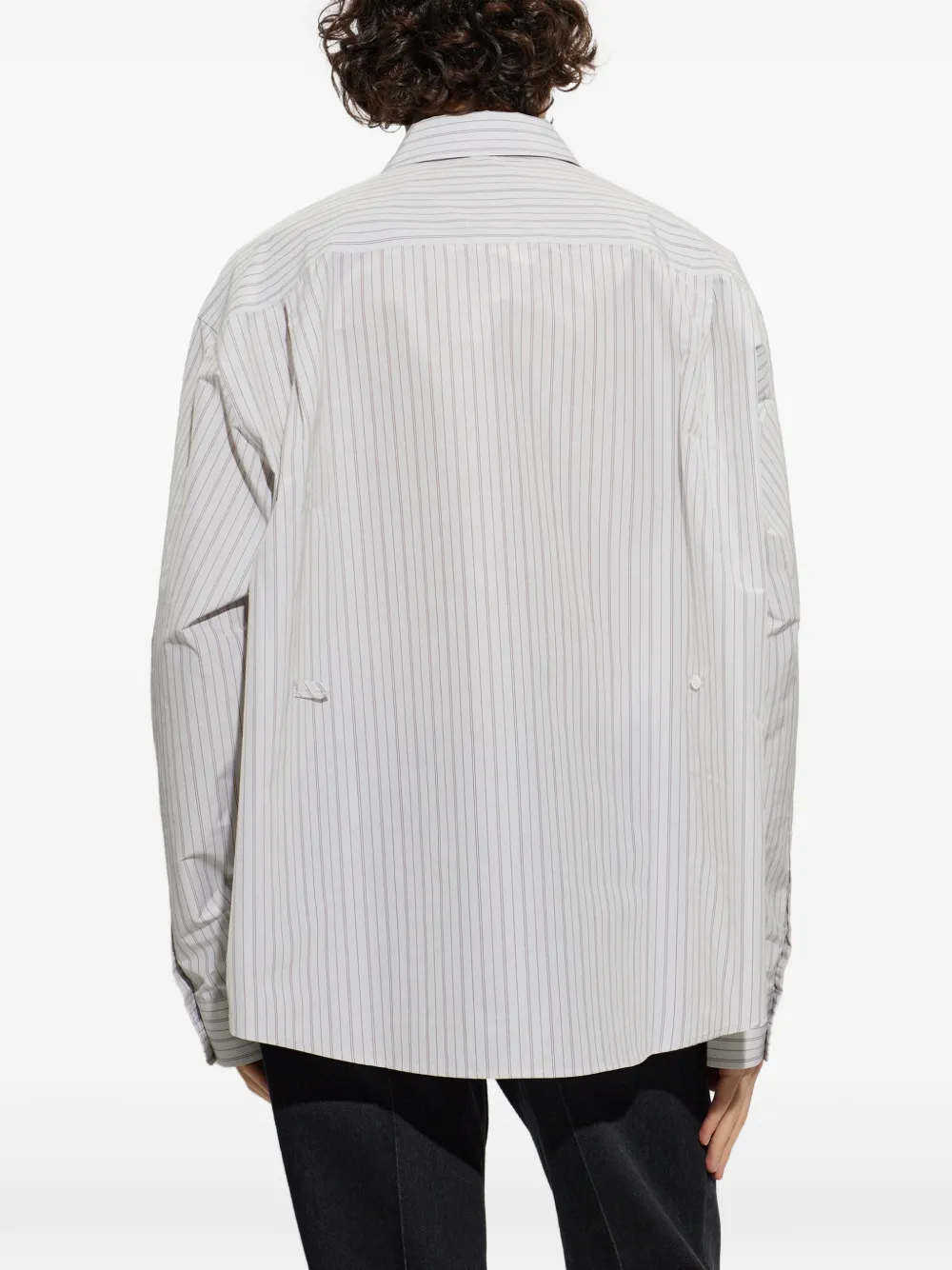 Marni oversized striped shirt Wit
