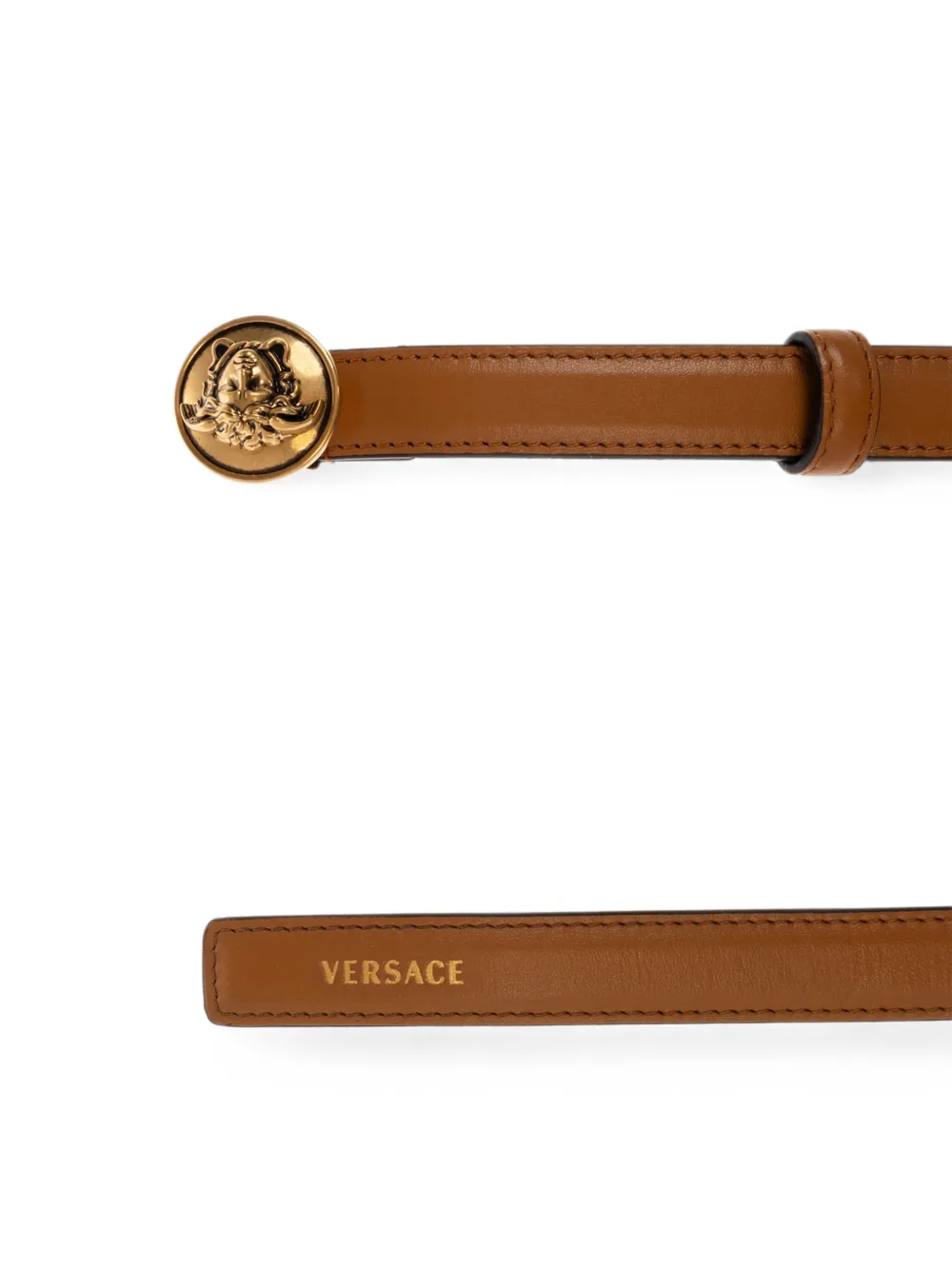 Versace Leren riem Bruin