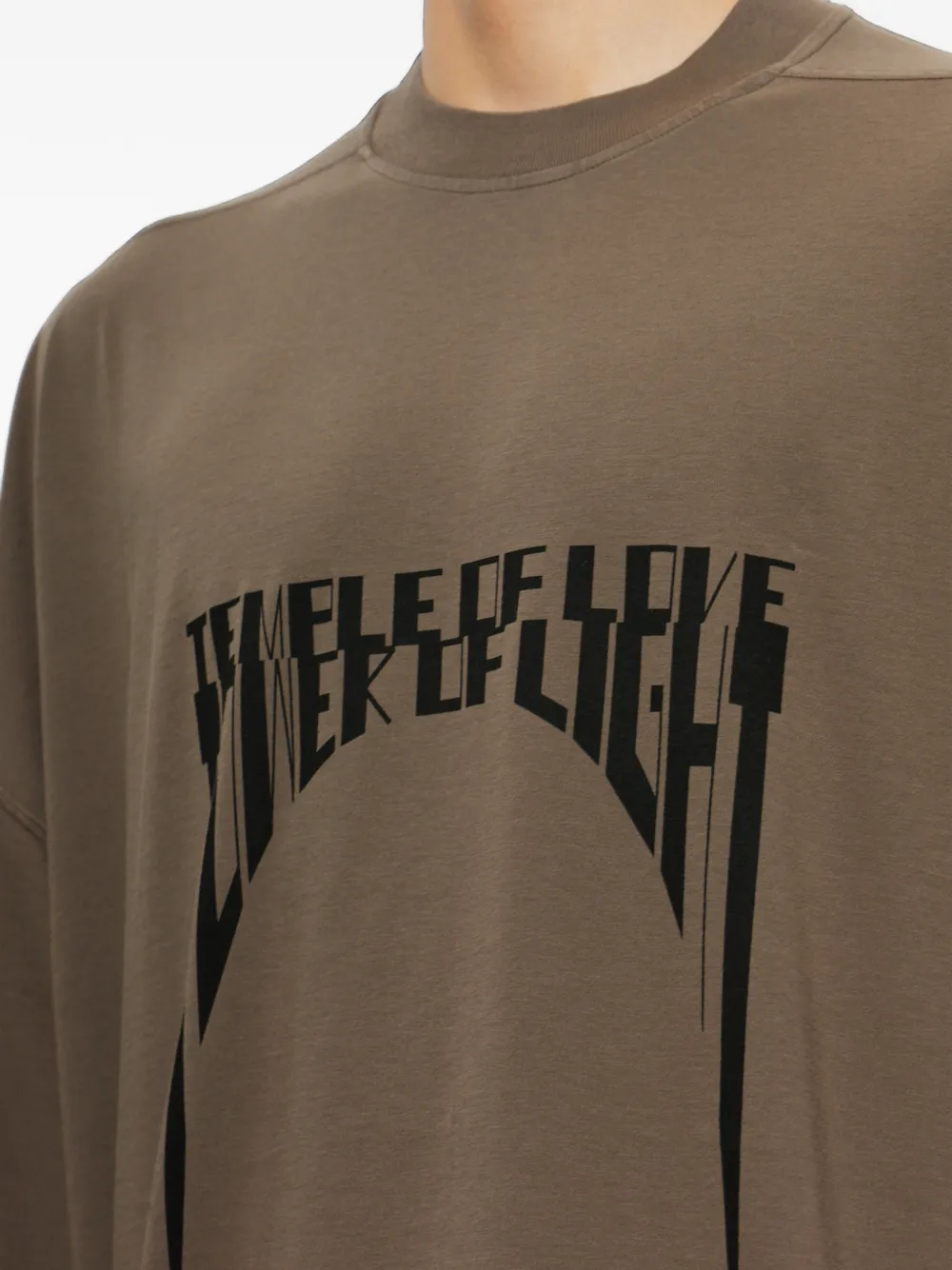 Rick Owens DRKSHDW Tommy oversized T-shirt met print Bruin
