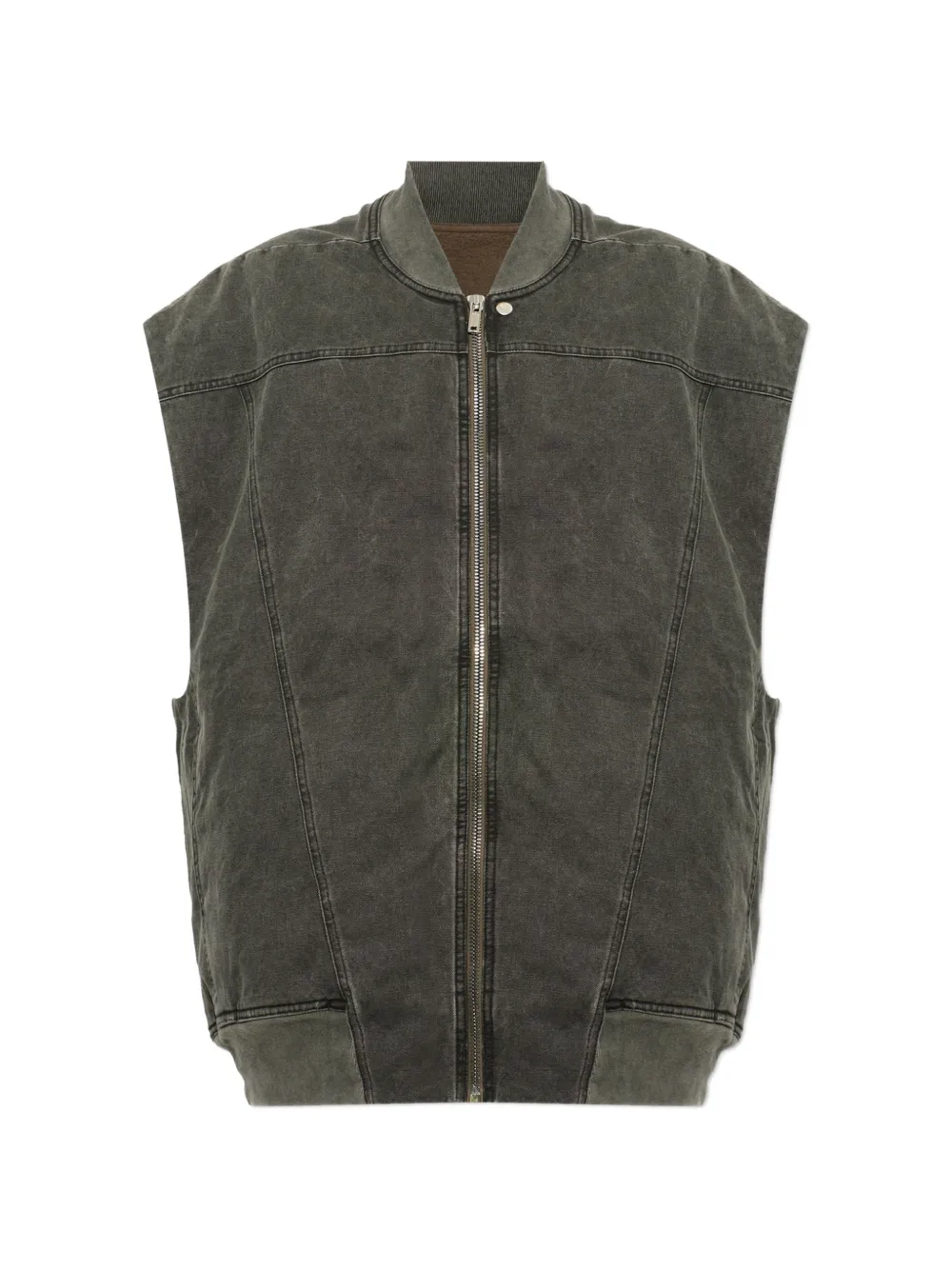 Rick Owens DRKSHDW Jumbo Flight oversized denim vest - Grey
