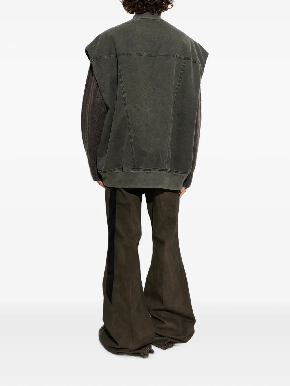 Rick Owens DRKSHDW Jumbo Flight oversized denim gilet Grijs