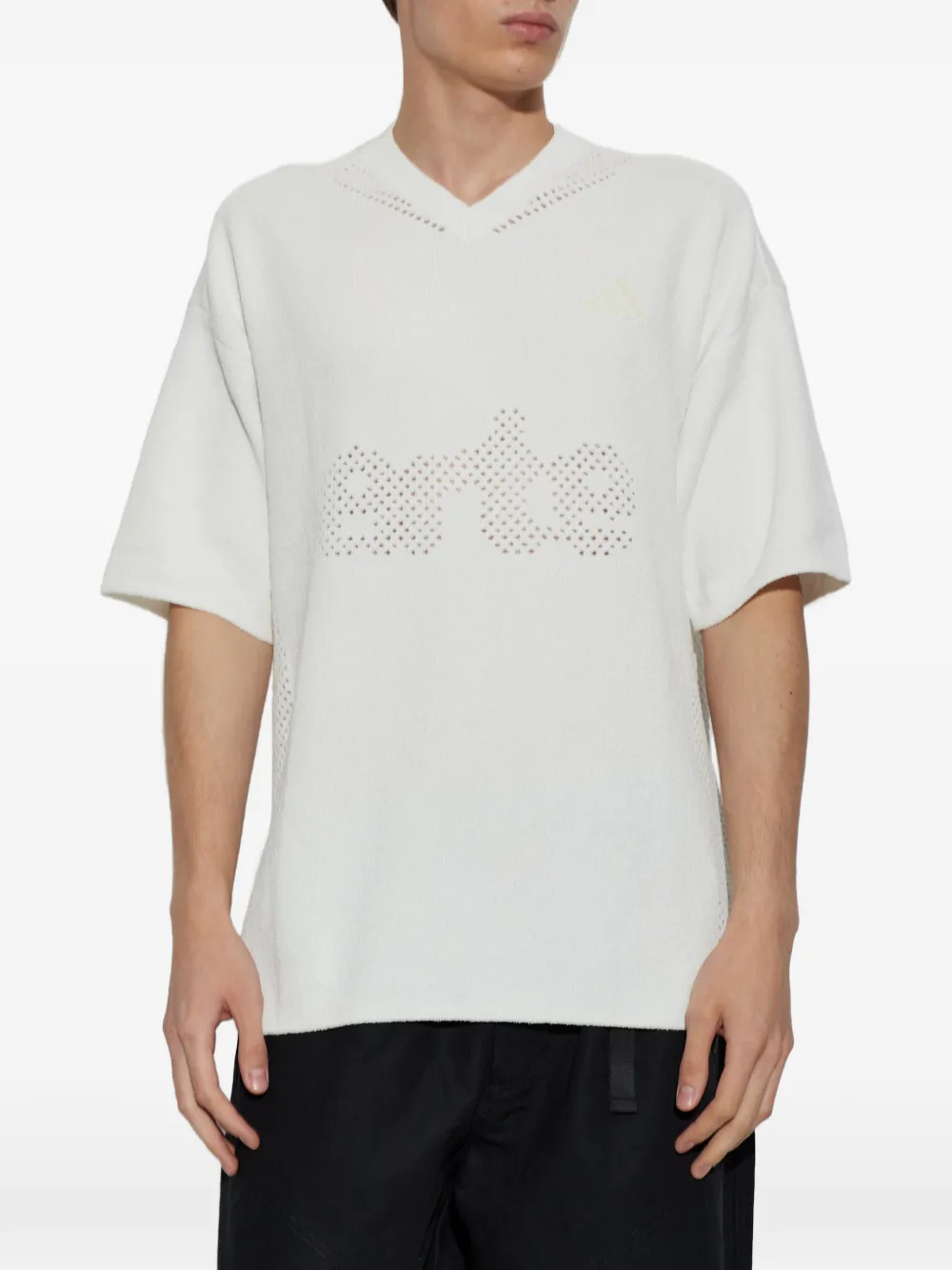 adidas x Arte Antwerp T-shirt met geperforeerd logo Wit