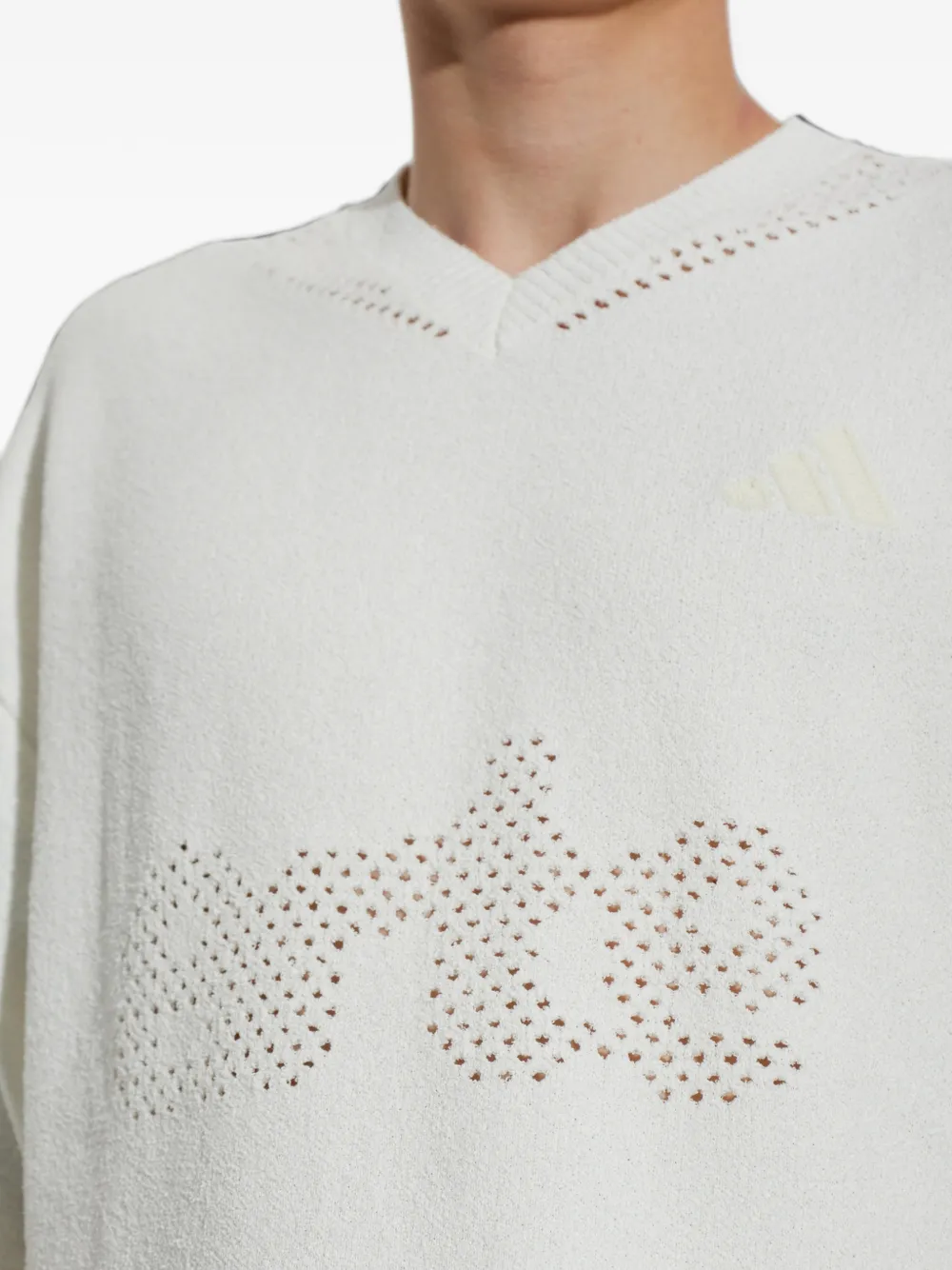 adidas x Arte Antwerp T-shirt met geperforeerd logo Wit