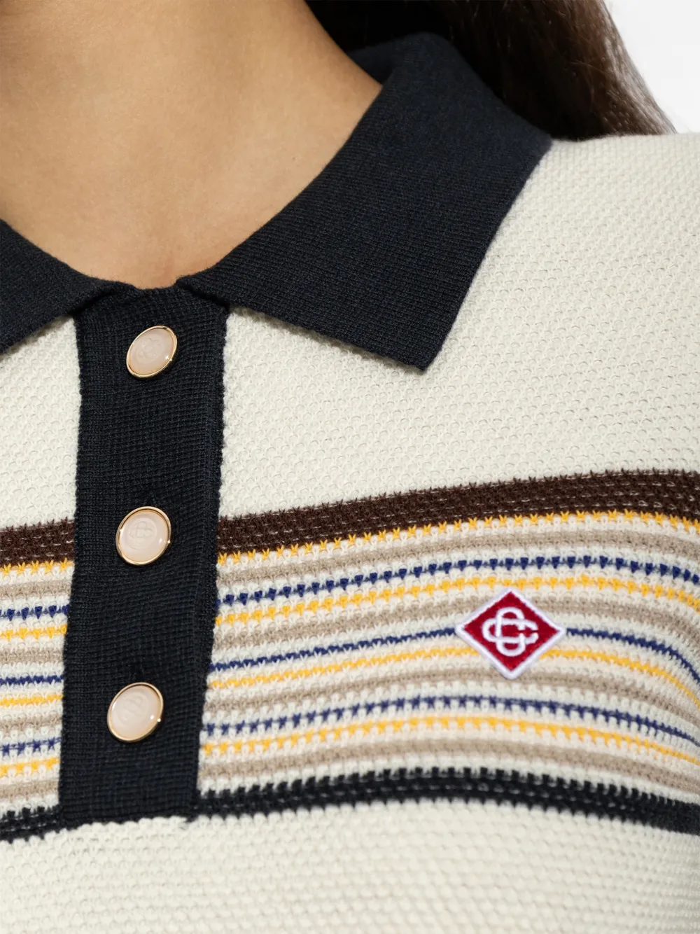 Casablanca Café gestreepte polotop Beige