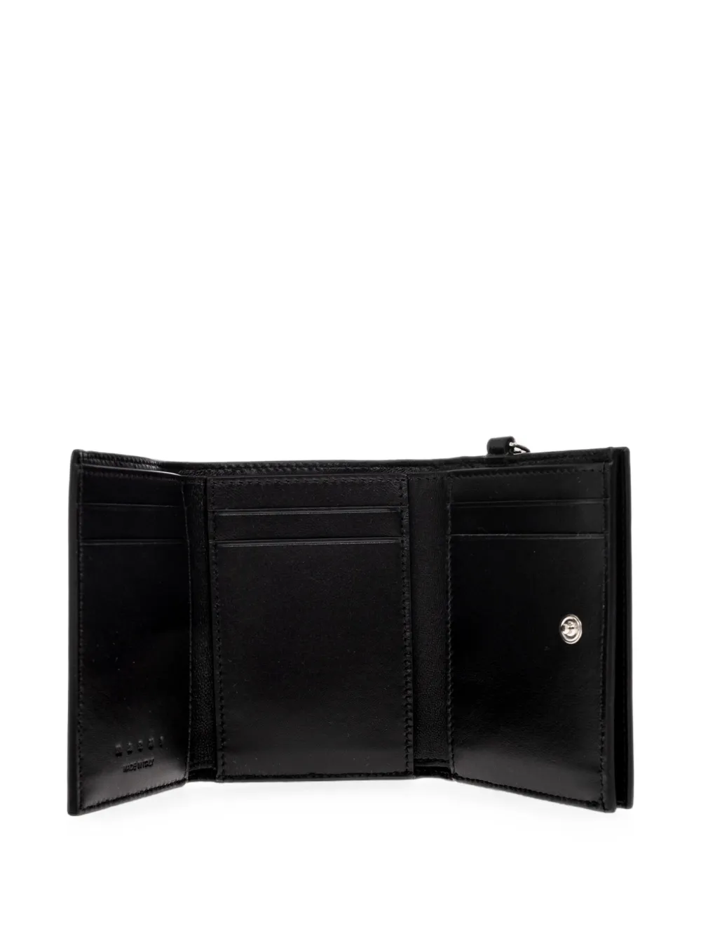 Marni logo-print studded wallet Zwart