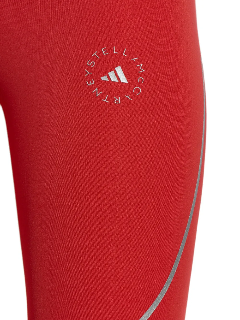 adidas by Stella McCartney reflective-trim logo-print leggings Rood