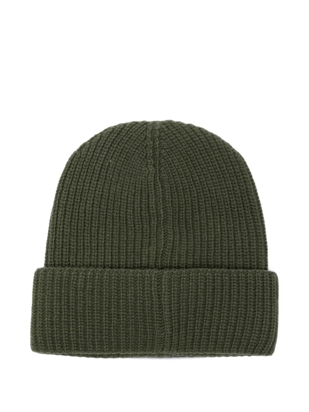 Moncler Enfant logo-embroidered ribbed-knit beanie hat Groen