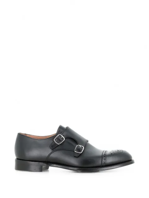 CHEANEY brogue double-strap monk shoes
