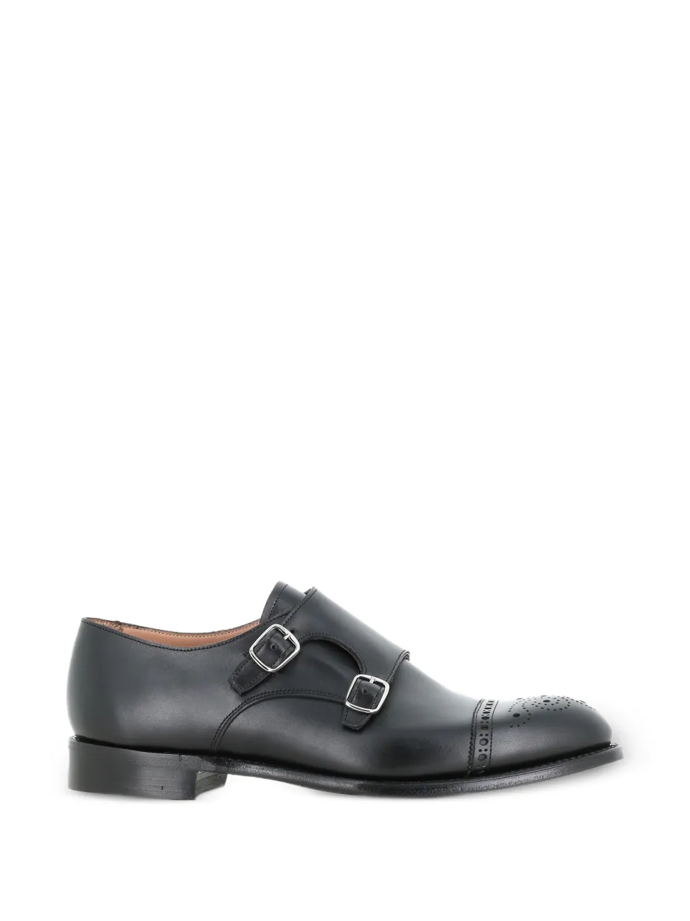 CHEANEY chaussures à boucles à double bride et perforations - Noir CHEANEY chaussures à boucles à double bride et perforations - Noir