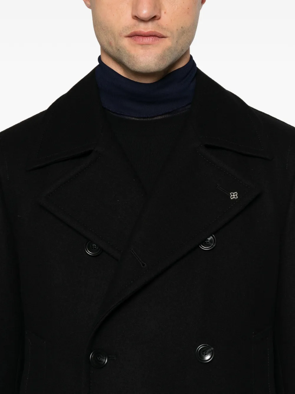 Tagliatore double-breasted peacoat Zwart