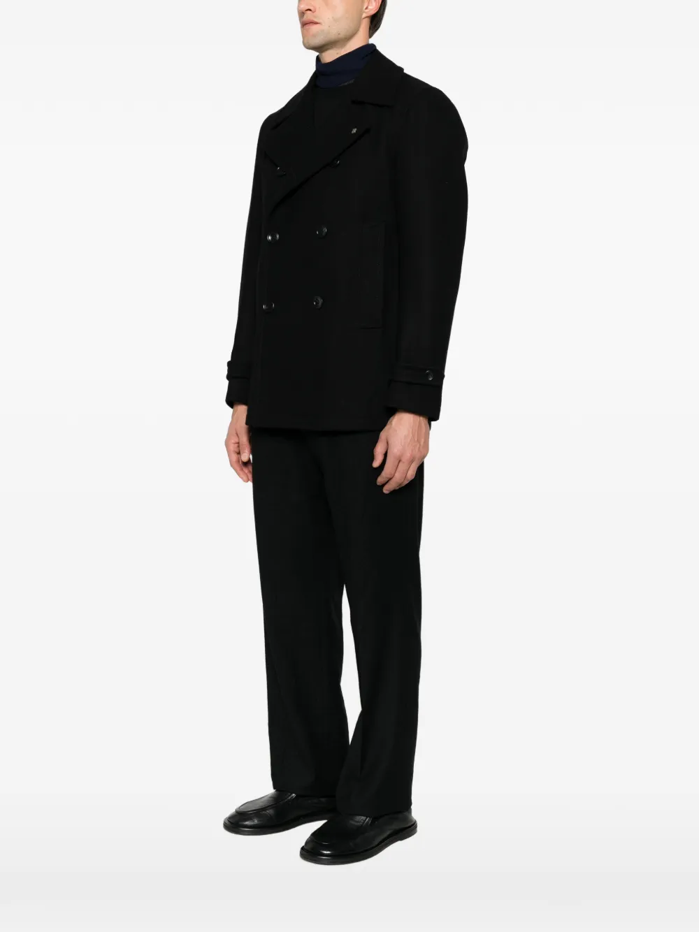 Tagliatore double-breasted peacoat Zwart