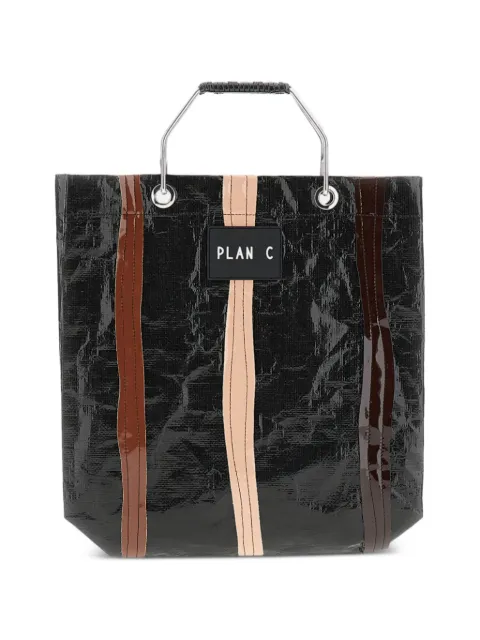 Plan C stripe-detail tote bag