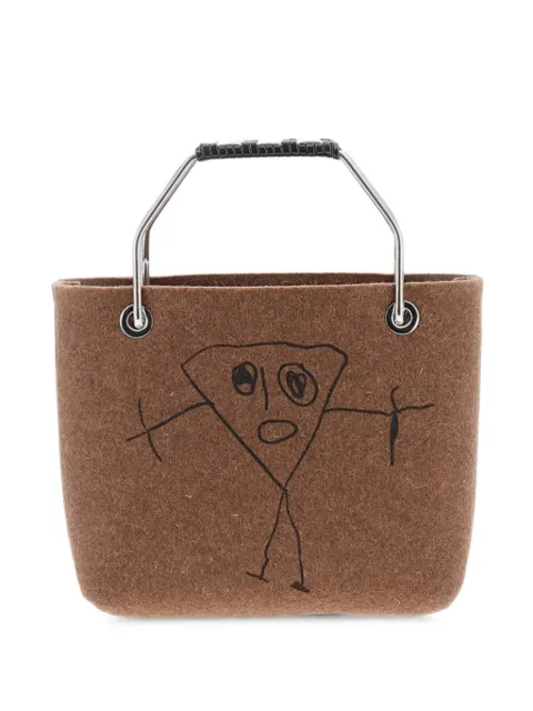Plan C mini Pili And Bianca graphic-print tote bag