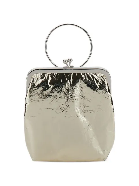 Plan C crinkled-finish clutch bag