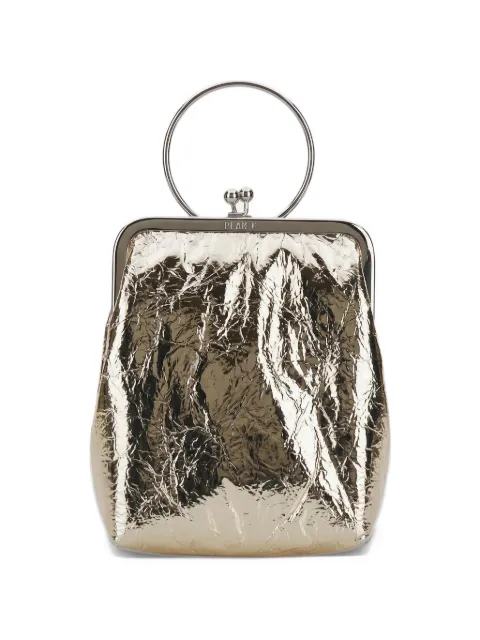 Plan C crinkled-finish clutch bag