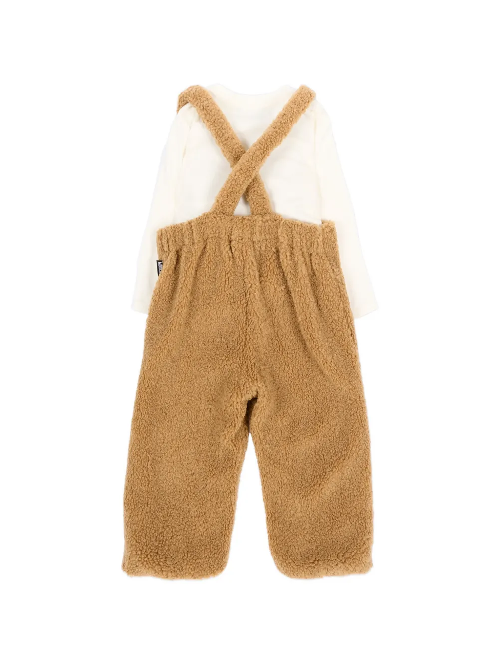 Moschino Kids Teddy Bear faux-shearling salopette Bruin