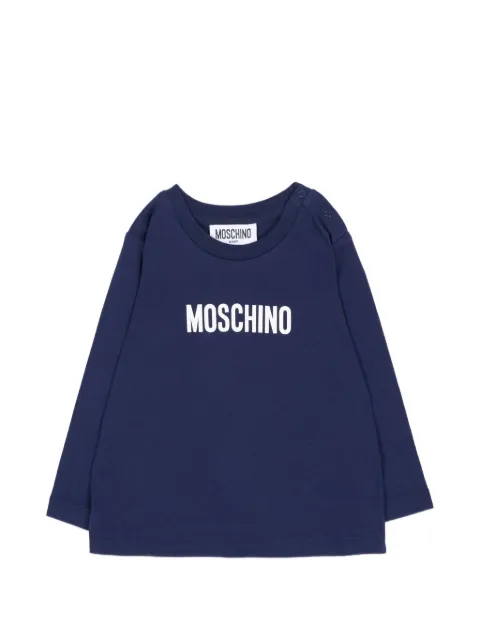 Moschino Kids logo-print long-sleeve T-shirt