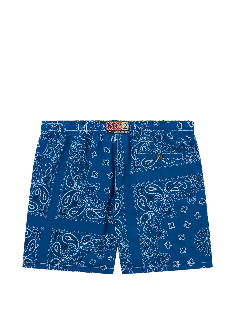 MC2 Saint Barth paisley-print drawstring swim shorts Blauw