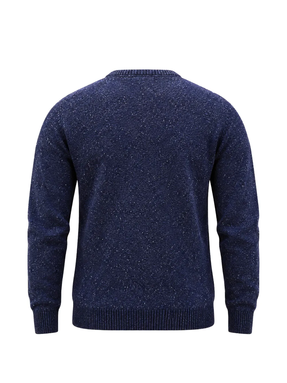 Barbour Gemêleerd gebreide wollen trui Blauw