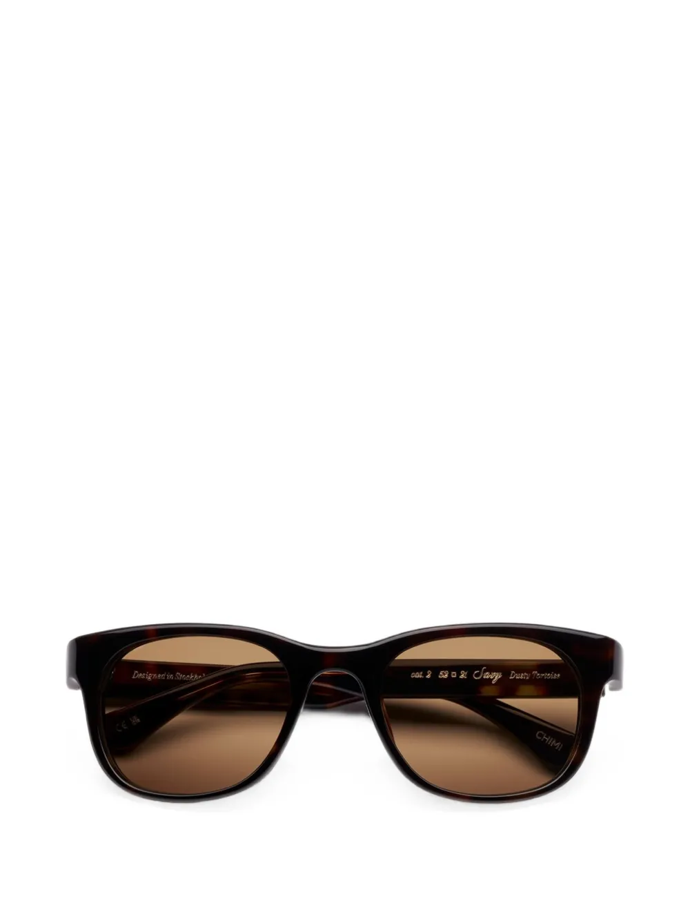 Chimi Savy tortoiseshell-effect square-frame sunglasses - Marrone