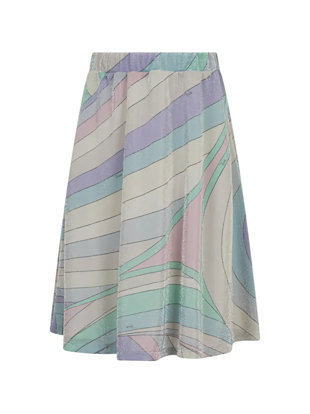 PUCCI Junior Iride-print skirt Beige