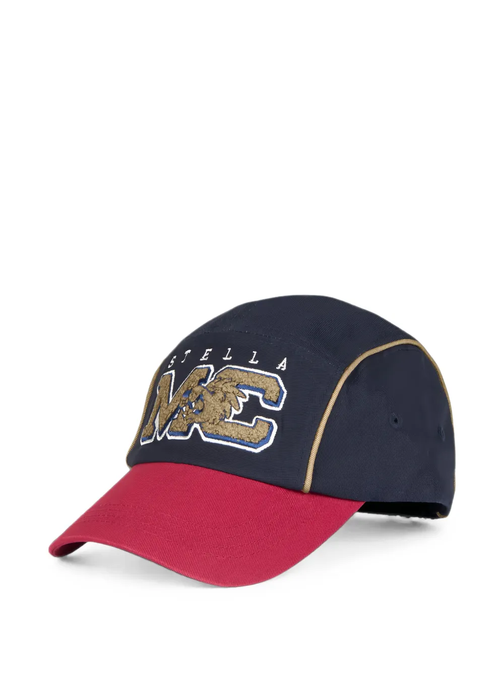 Stella McCartney Kids casquette à patch logo et empiècements Stella - Bleu Stella McCartney Kids casquette à patch logo et empiècements Stella - Bleu
