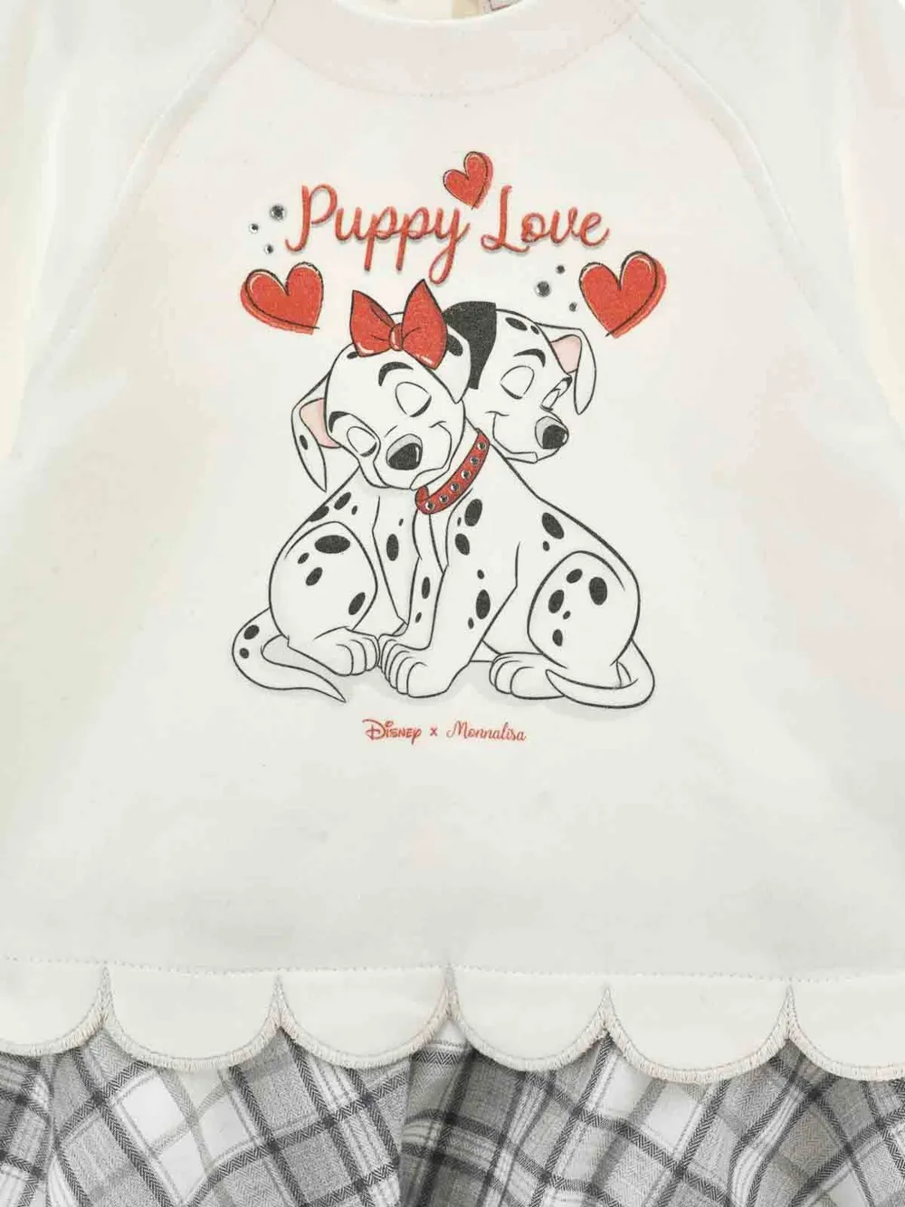Monnalisa x Disney 101 Dalmatians jurk met cartoon-print Beige