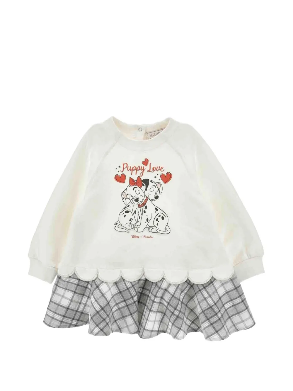 Monnalisa x Disney 101 Dalmatians cartoon-print dress - Toni neutri
