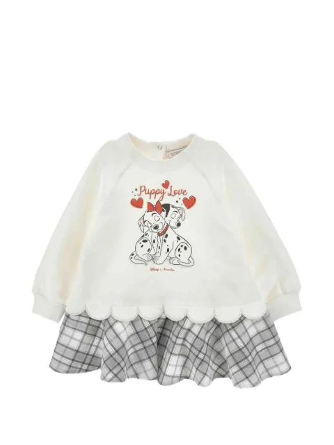 Monnalisa x Disney vestido 101 Dalmatians con estampado de caricaturas