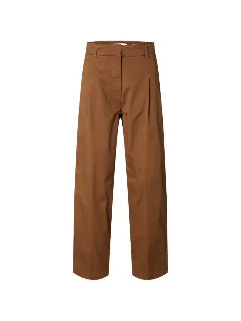 SELECTED pleated wide-leg trousers