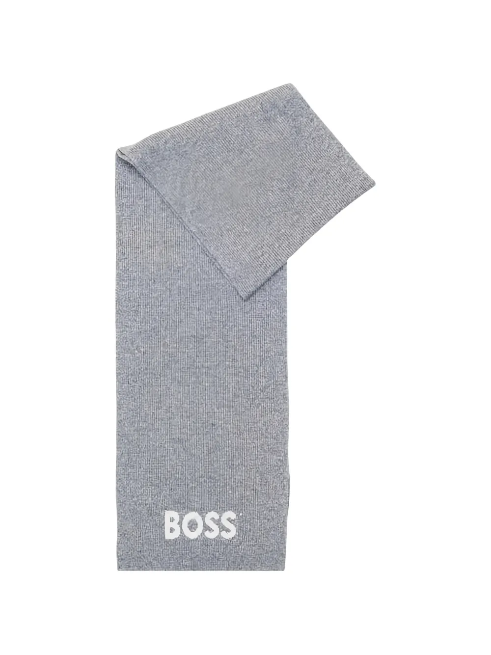 BOSS Geribbelde sjaal Grijs