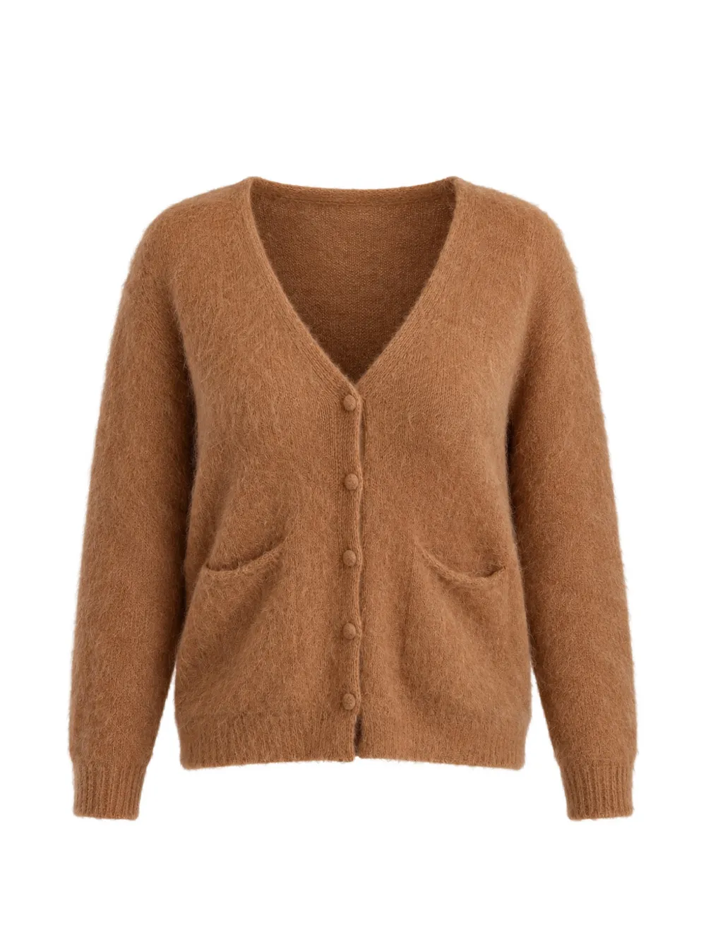 Pink Memories brushed V-neck cardigan