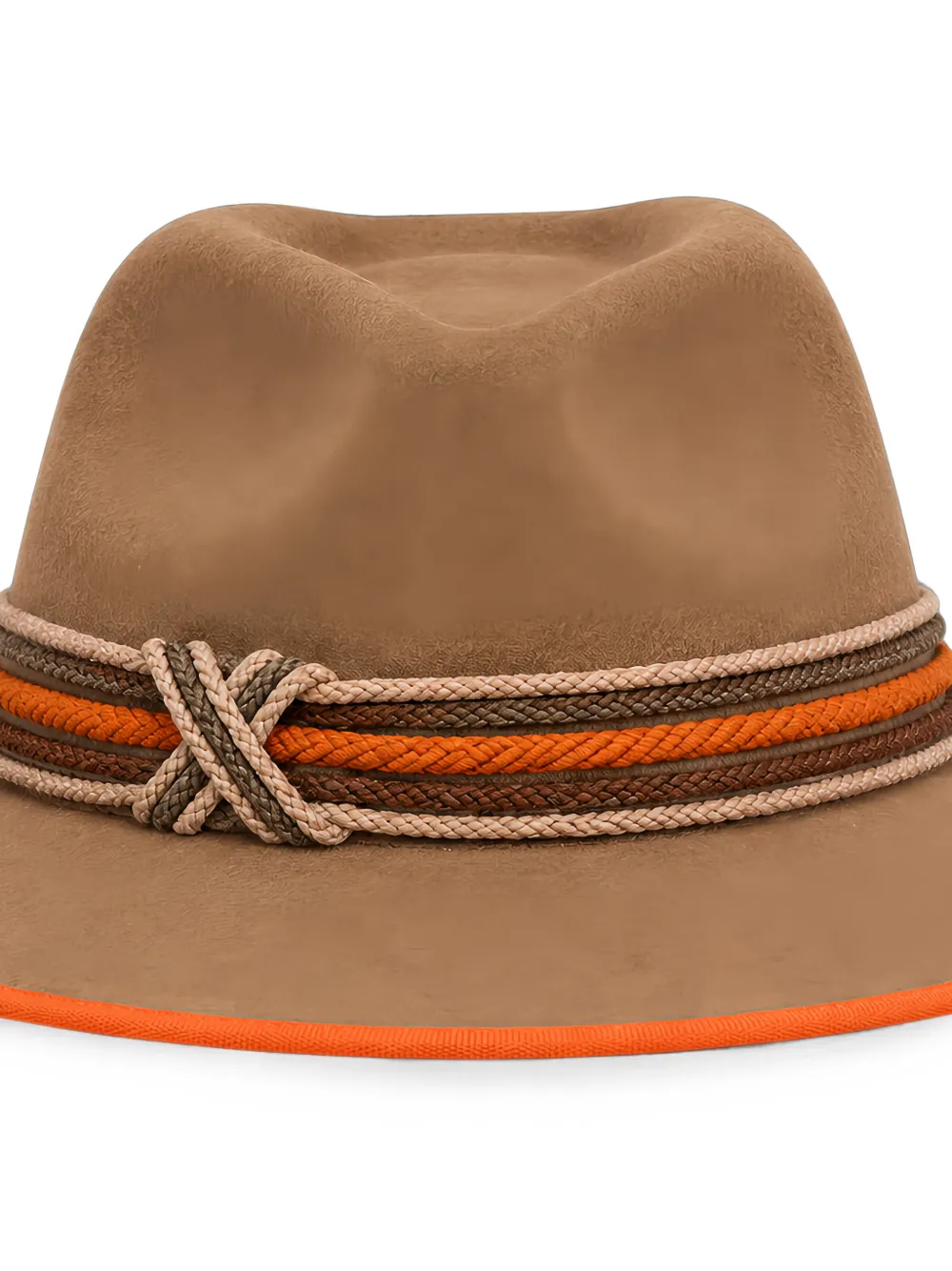 ALEXIA ÁLVAREZ DE TOLEDO Fedora hoed met touwafwerking Beige
