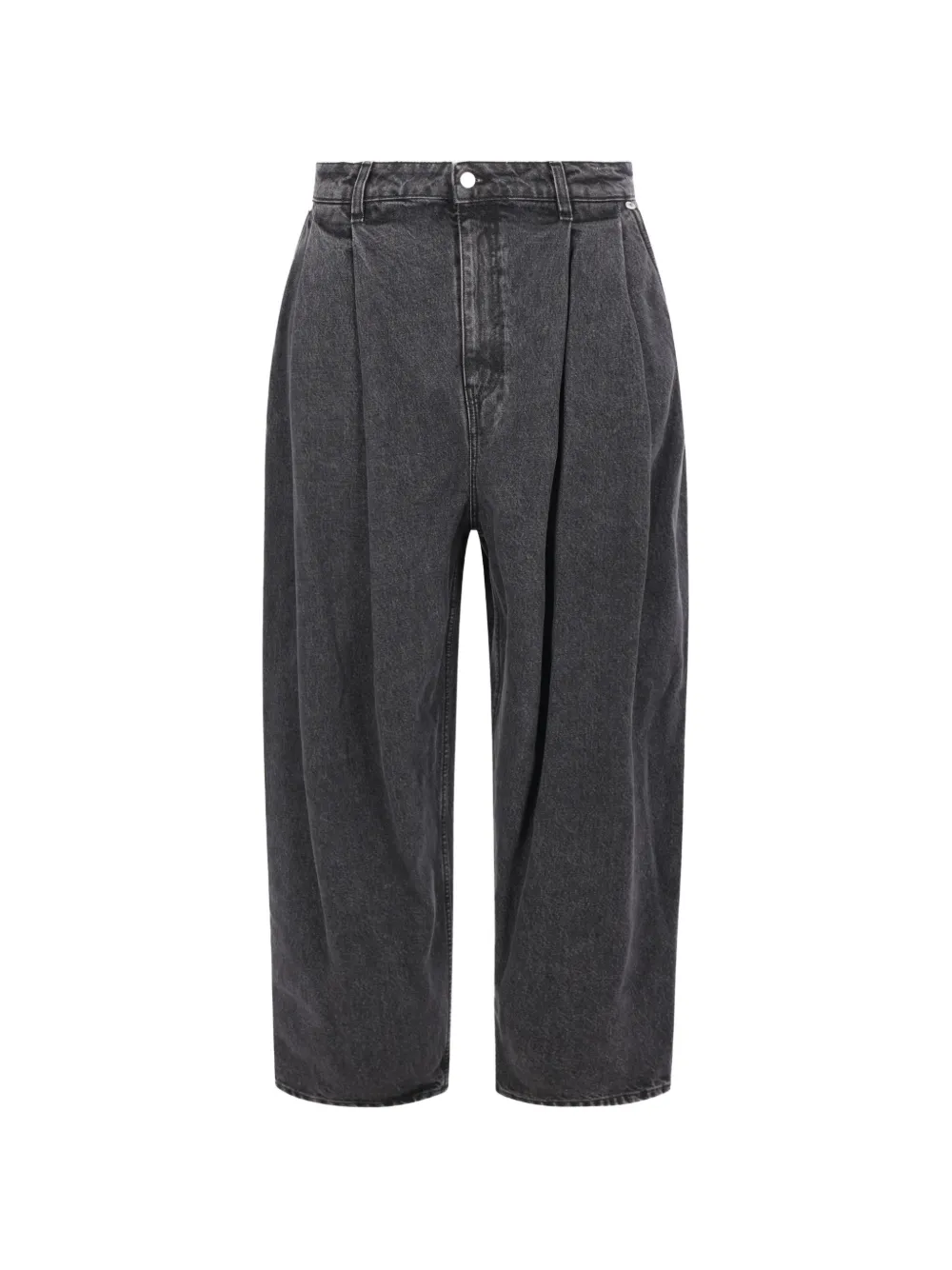 Hed Mayner Pleated Wide-leg Jeans In Gray