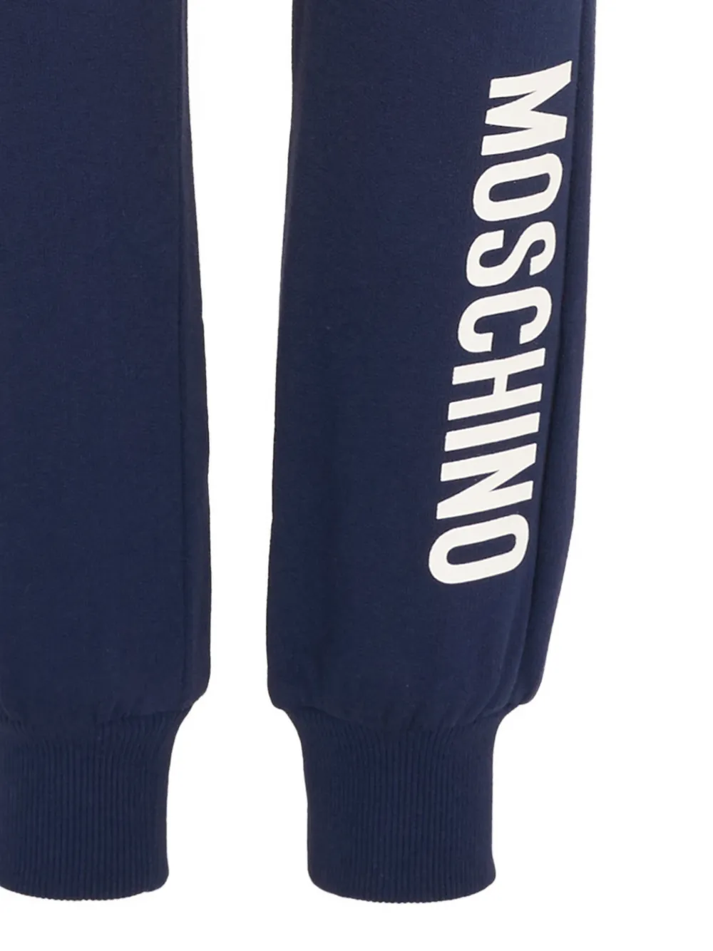 Moschino Kids Trainingsbroek met logoprint Blauw