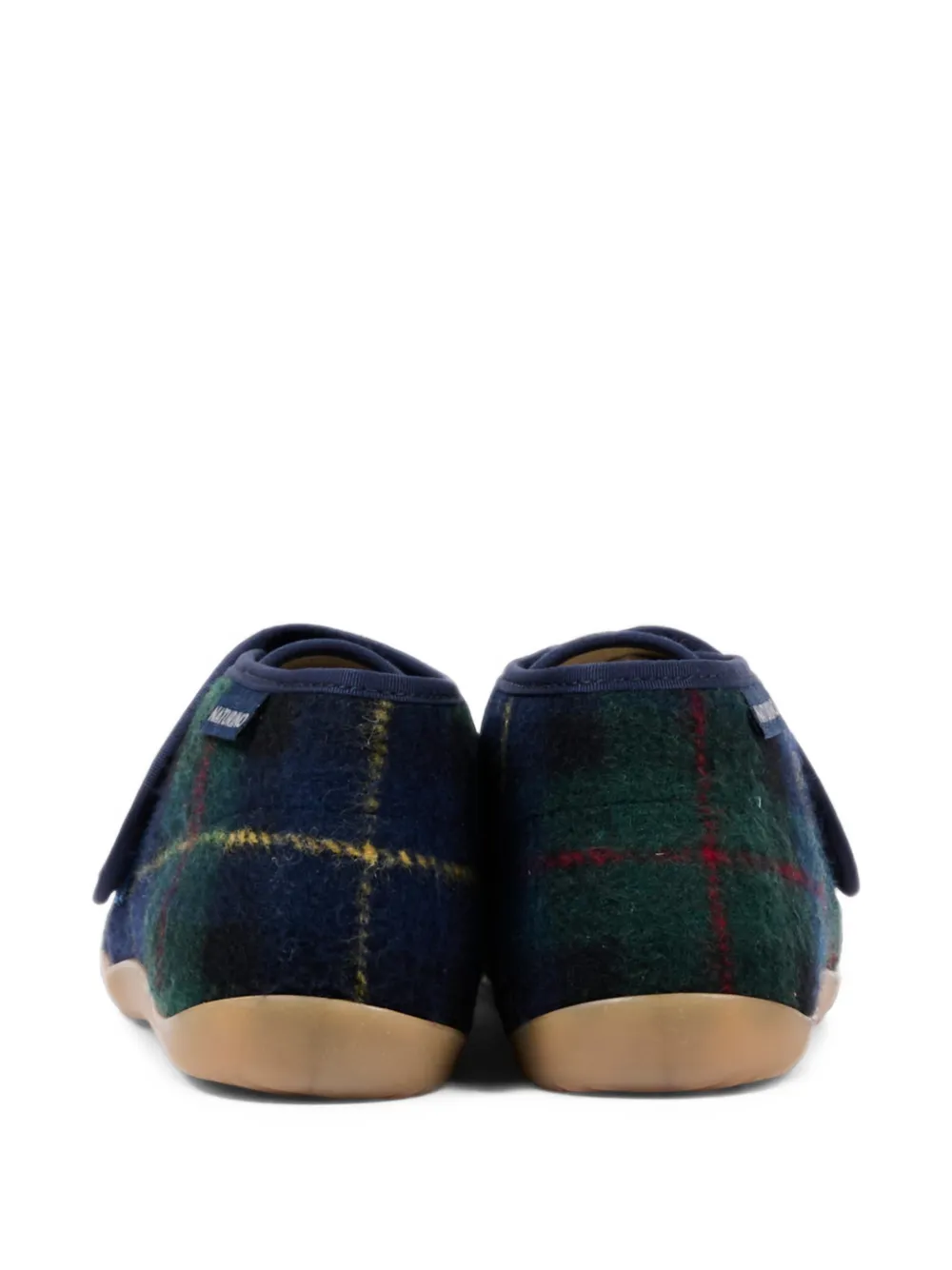 NATURINO check-print touch-strap sandals Blauw