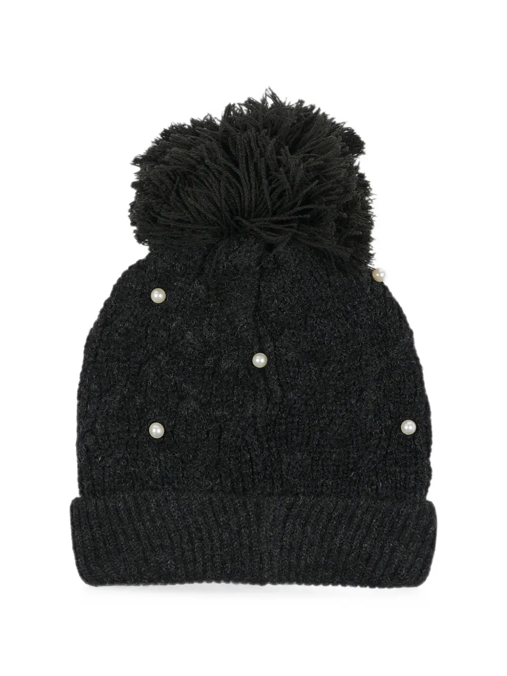 Mayoral Muts met pompon van imitatieparels Zwart