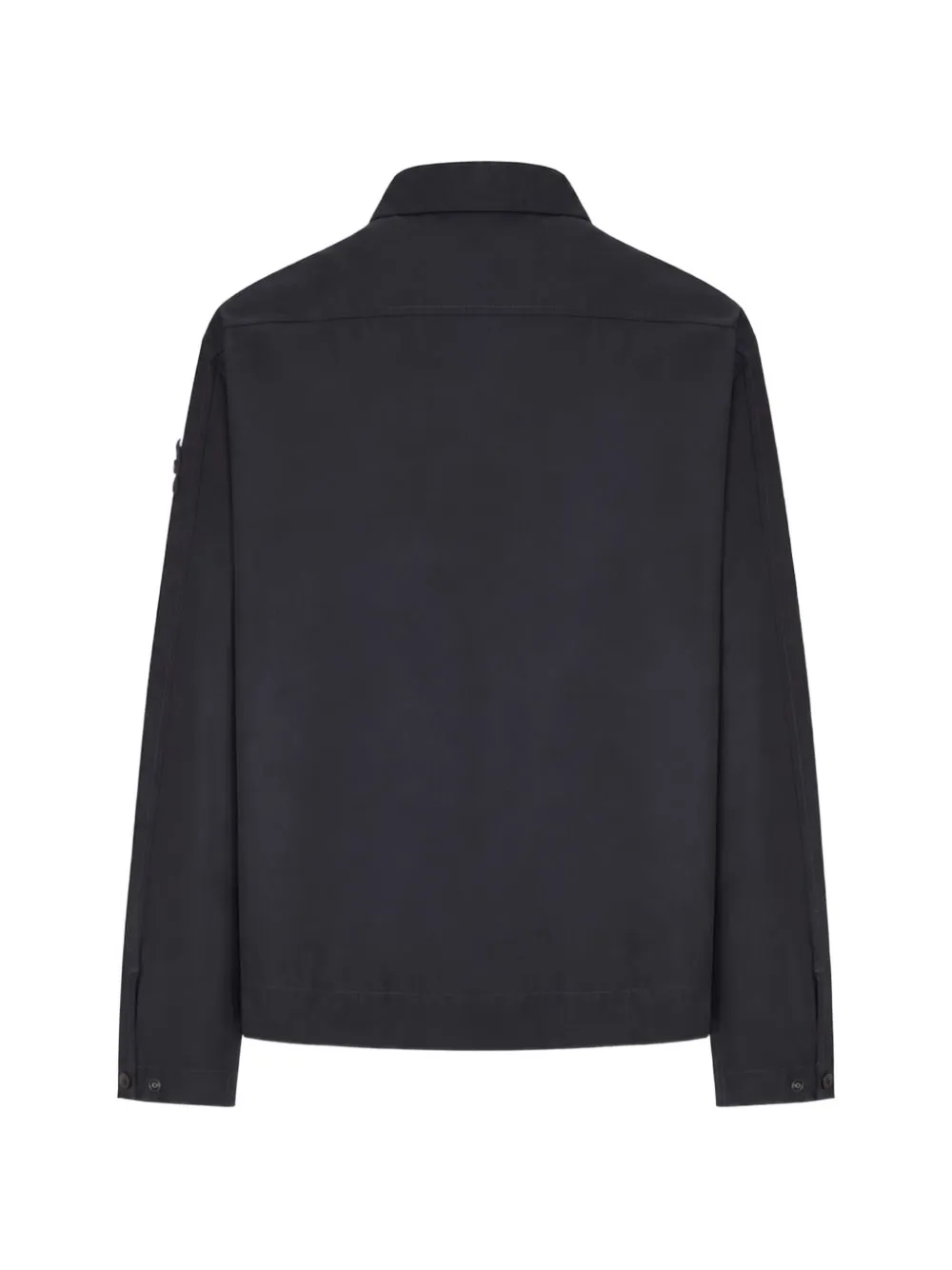 Stone Island Overhemd met logo-patch en rits Zwart