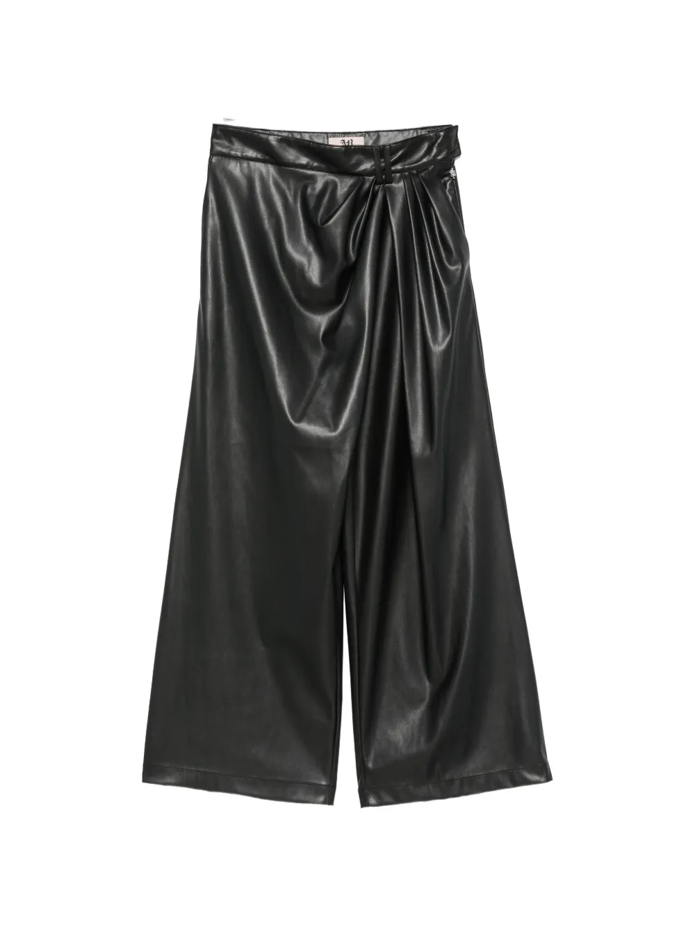 Aniye By Caly draped faux-leather trousers