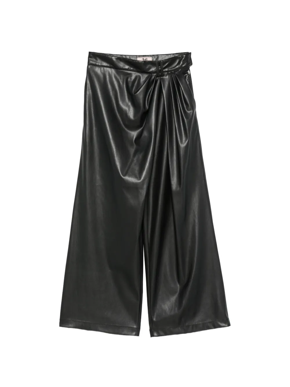Aniye By Caly draped faux-leather trousers - Noir Aniye By Caly draped faux-leather trousers - Noir