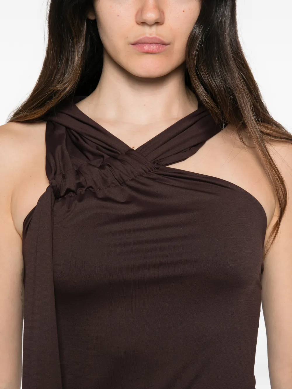 Aniye By Jurk met capuchon en zijsplit Bruin