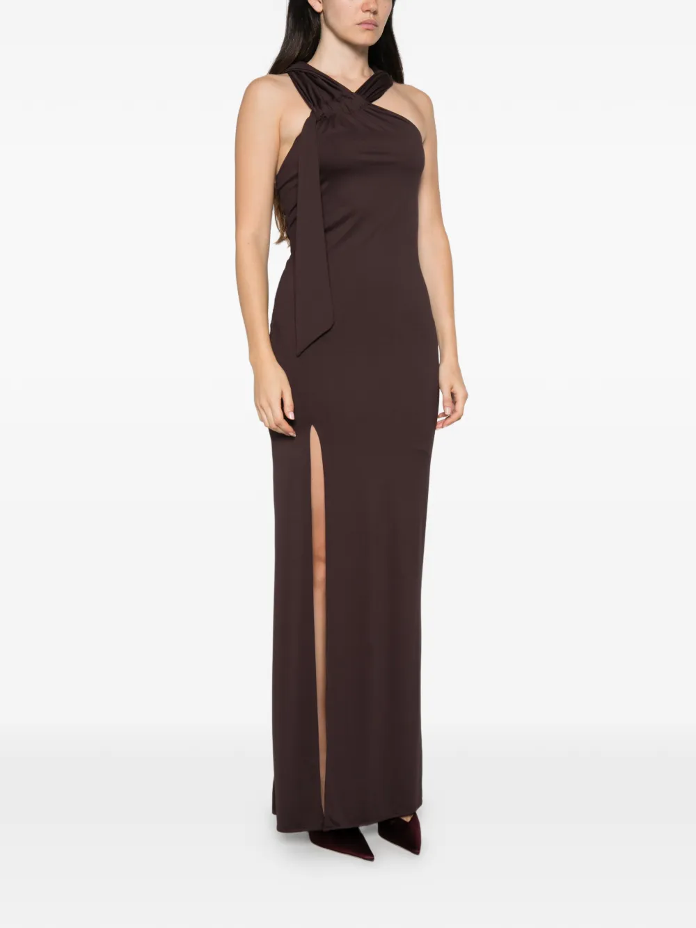 Aniye By Jurk met capuchon en zijsplit Bruin